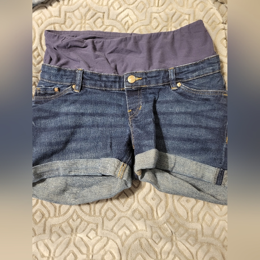 H&M Blue Jean Maternity Shorts